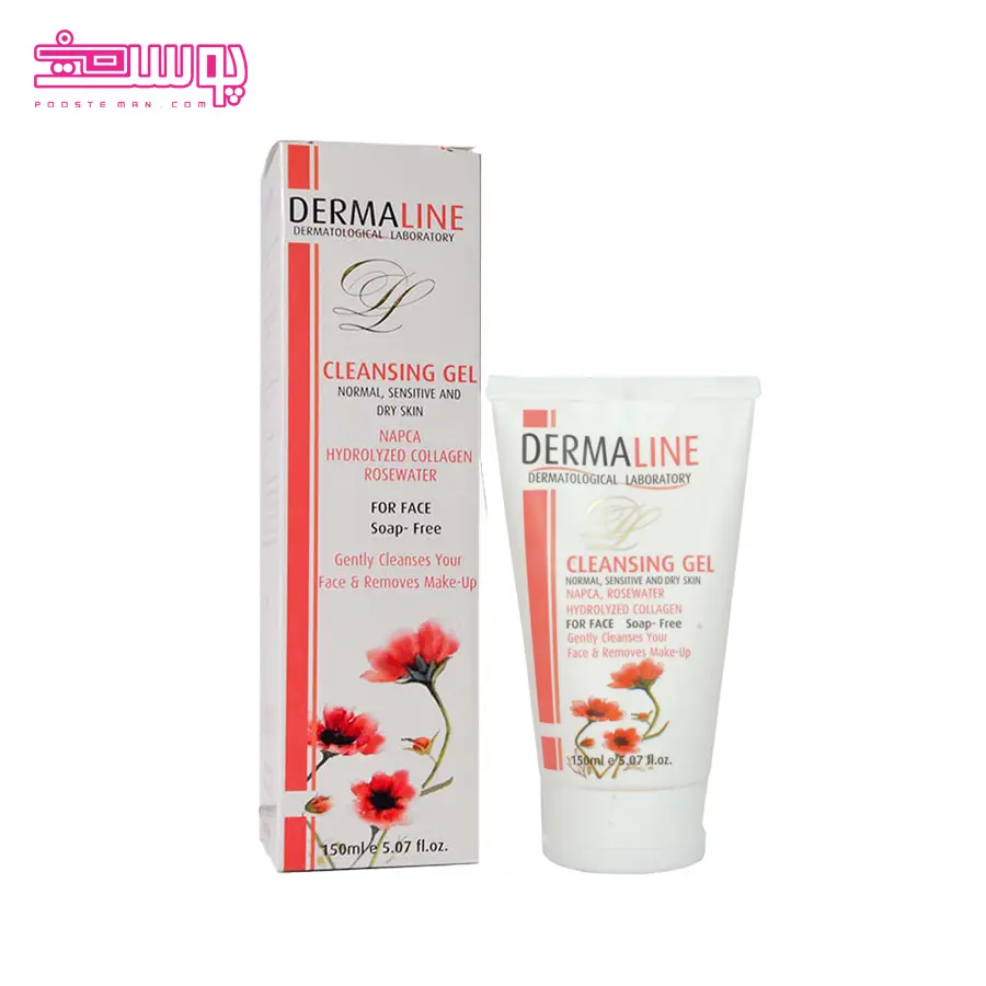 ژل شست و شو پوست خشک و حساس درمالاین