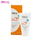 کرم ضد آفتاب بی رنگ سان دیفنس SPF50 پوست چرب انلیل 3