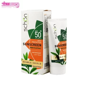 کرم ضد آفتاب رنگی دابل شیلد SPF50 فاقد چربی شون 2
