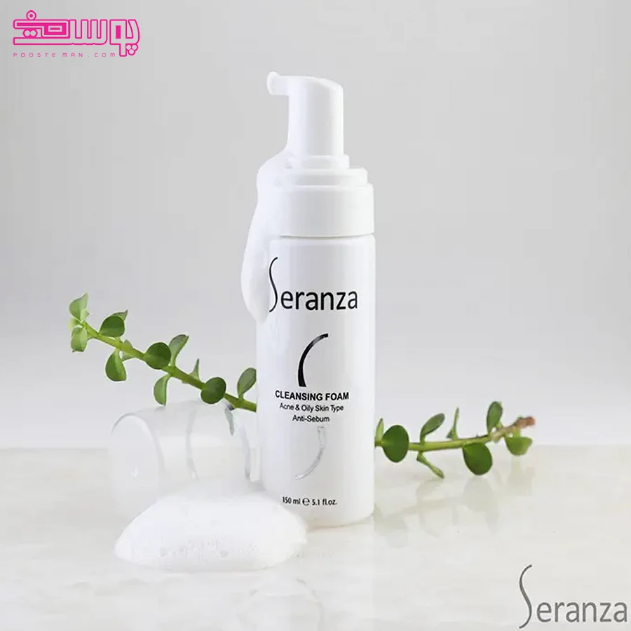 فوم شستشوی صورت پوست چرب و جوشدار سرانزا 4