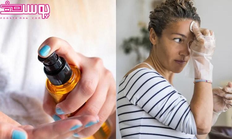 روغن زیتون برای از بین بردن رنگ مو از پیشانی