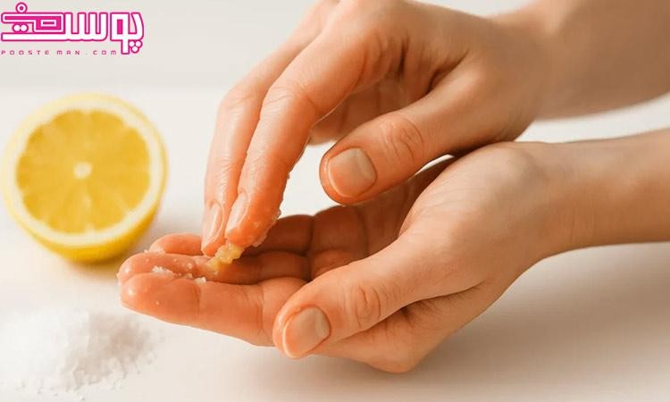 لیمو برای رفع لکههای رنگ از دست