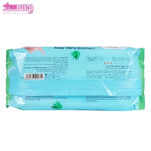 دستمال مرطوب کودک کانواس حاوی آلوئه ورا 2