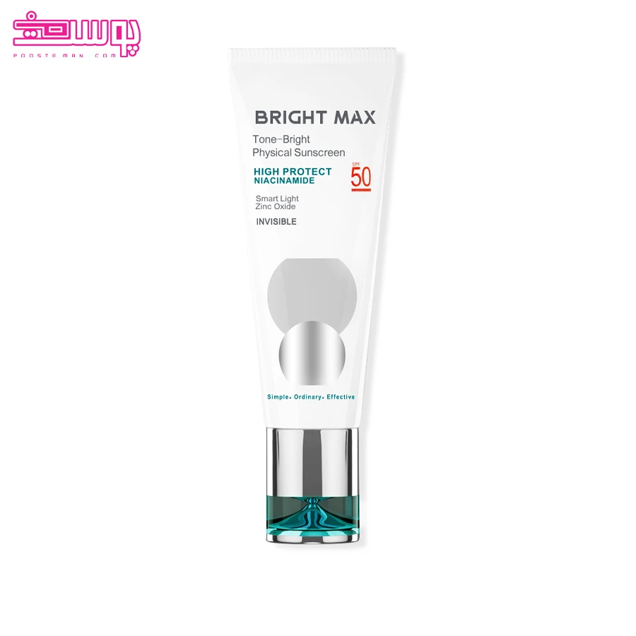 ضد-آفتاب-فیزیکال-بی-رنگ-تن-برایت-spf50-برایت-مکس ضد آفتاب فیزیکال بی رنگ تن برایت SPF50 برایت مکس