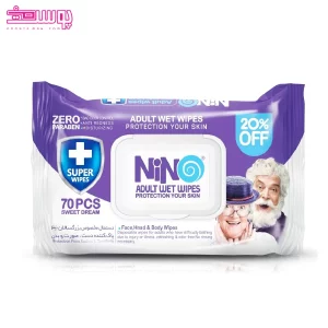 دستمال مرطوب دست و صورت بزرگسالان درب دار نینو