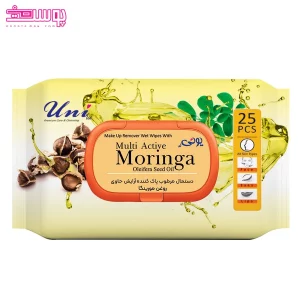دستمال مرطوب پاک کننده آرایش روغن مورینگا یونی لد