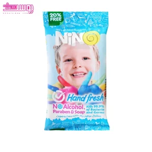 دستمال مرطوب پاک کننده دست و صورت نینو