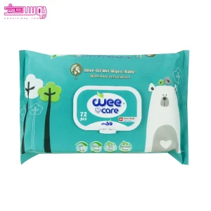 دستمال مرطوب کودک 72 عددی آلوئه ورا و روغن زیتون وی کر