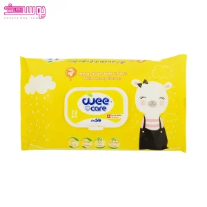 دستمال مرطوب کودک 72 عددی روغن آرگان وی کر